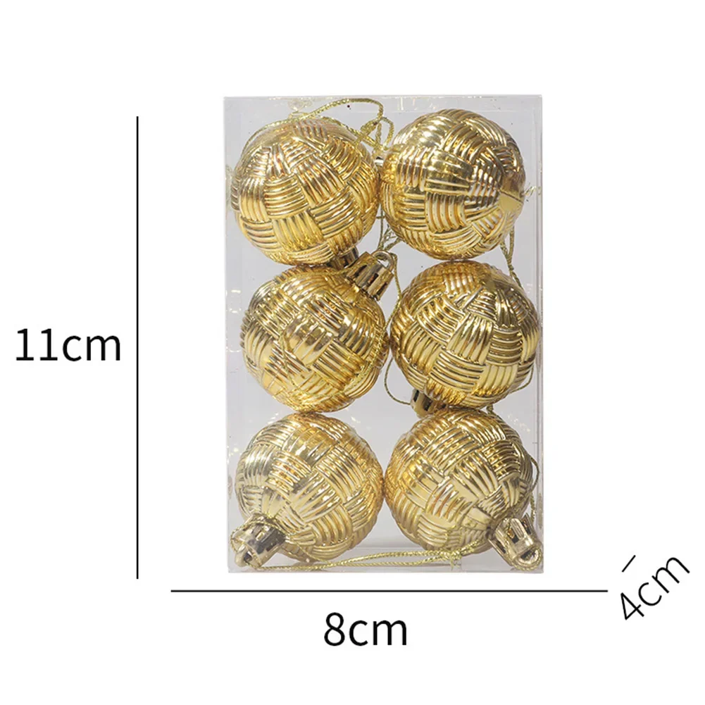 Baubles Mixed Christmas Balls Adapter Xmas Tree 6PCS Accessory Decoration Fitting Home Ornament Part Replacement