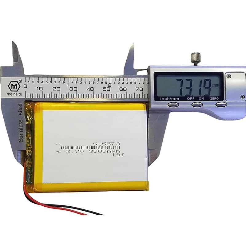 

505573 3.7V 3000mAh Rechargeable LiPo Battery for Smart Handheld and Portable Electronic Devices 103665 755060 974058 655063