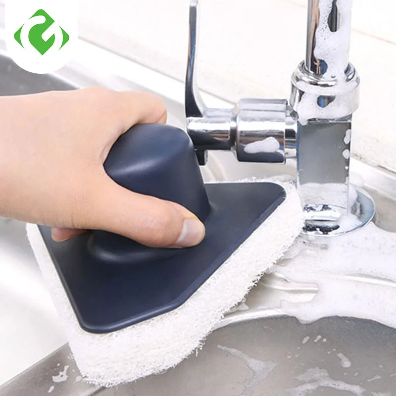 Triangular Cleaning brush Kitchen items Strong stain removal sponge foam brush Save on cleaning fluid Bathroom Tub Cleaning Tool