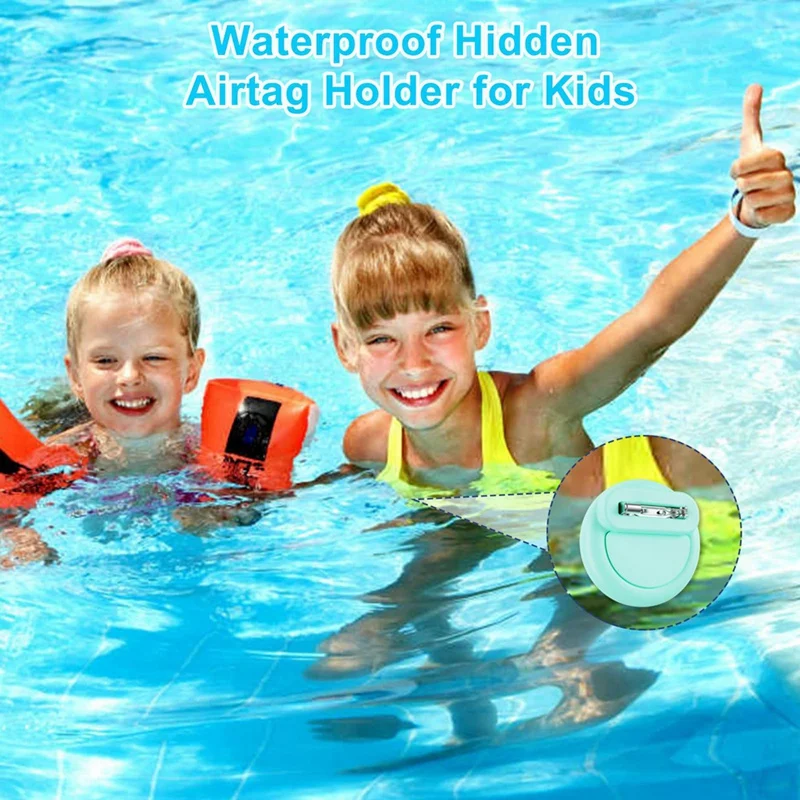 4 Pack Waterproof  Holder For Airtag With Invisible Pin, Anti Lost, For Kids, Elderly, Luggage, Clothing, Backpack