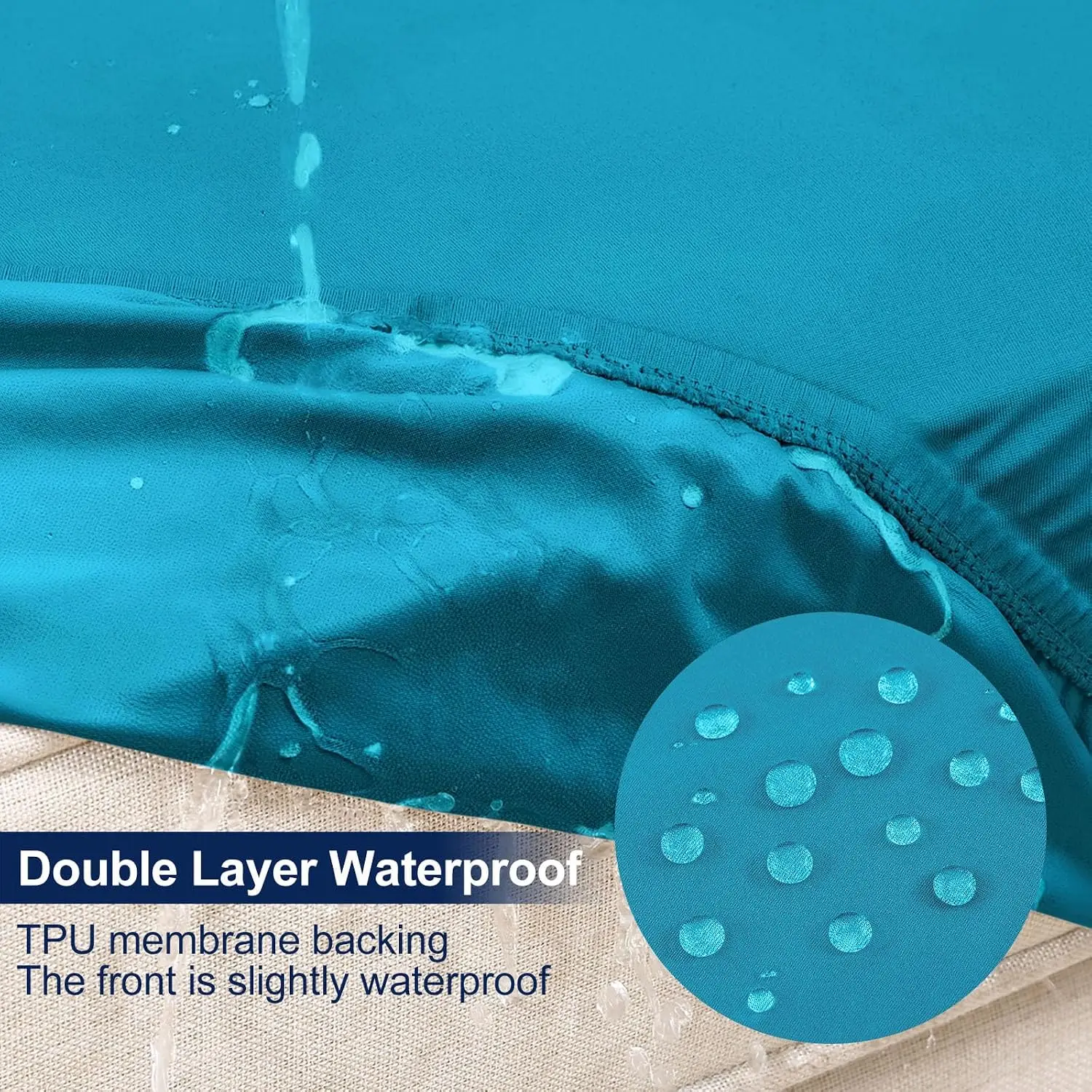 Waterproof Patio Cushion Covers, Stretch Outdoor Furniture Covers | Couch Slipcovers Replacement, Washable Furniture Protector, UV-resistant Sofa Chair Seat Cover for Outdoor and Indoor, 14 Pcs