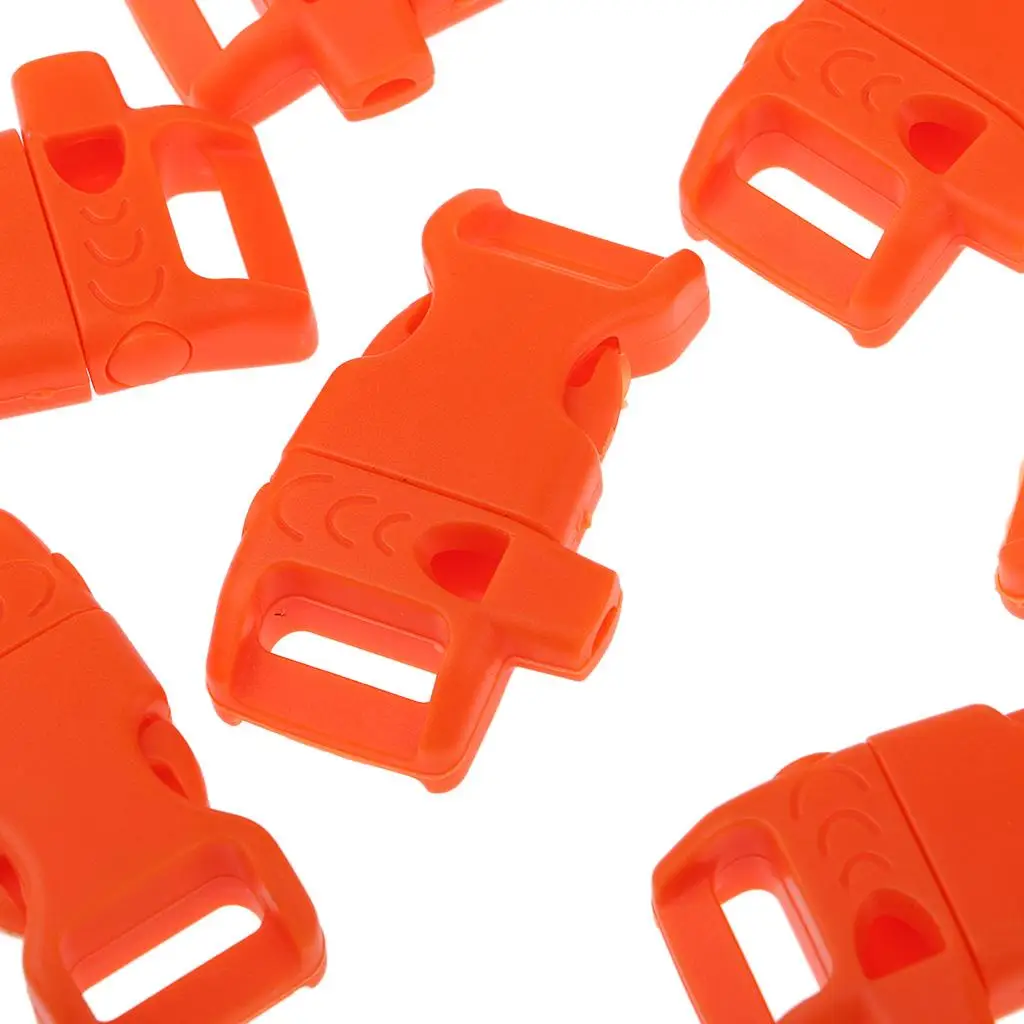 Survival Whistle Buckle Plastic Side Release Quick Release Buckle for Paracord Bracelet and Backpack Projects