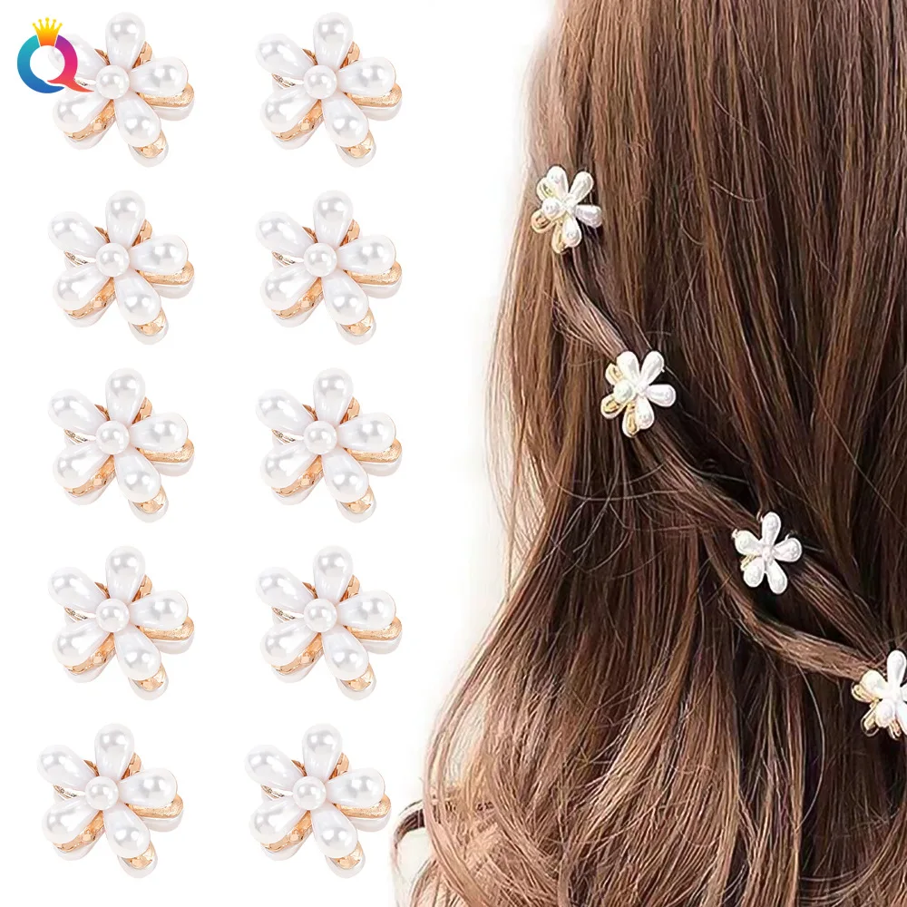 Niedliche Metall-Blumen Kleine Haarklammern für Frauen und Mädchen Haarspangen Haarclips Barrettes Accessoires Kopfschmuck Haarschmuck – Detail 2