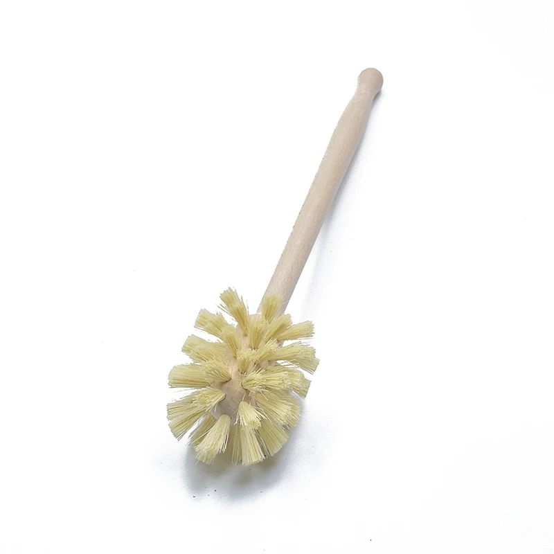 

A21I-Toilet Brush, Wood Toilet Brush Made Of Beechwood, Strong Jute Bristles With 360° Cleaning Power