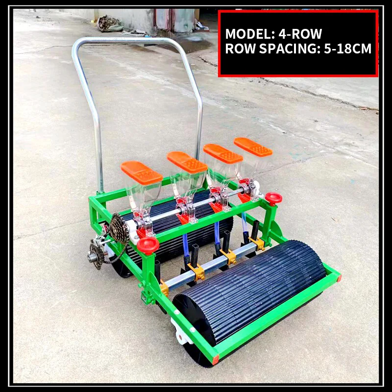 4/8-Row Vegetable Seeder—Hand-Pushed Multifunctional Precision Seeder with Adjustable Plant Spacing (Customized)