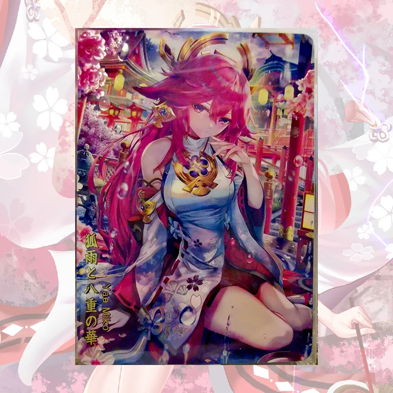 Anime Goddess Story Diy Flashcards Furina Yae Miko Kafka Jingliu Collectible Cards Christmas Birthday Gifts Children's Toys