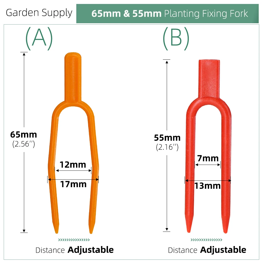 50PCS Plant Stem Stolon Fixator 55MM 65MM Garden Strawberry Planting Fork Watermelon Fastening  Fixture Clamp Clip Plant Support