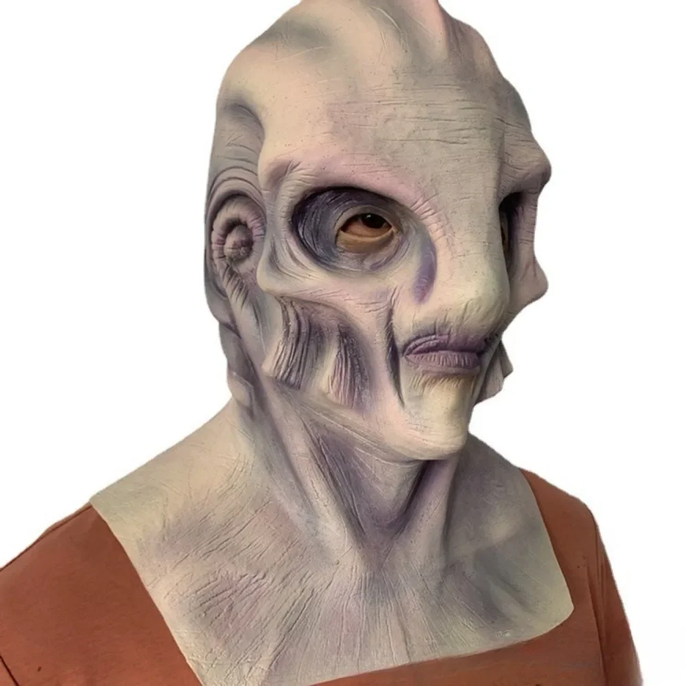 Horns Devil Beast Mask Halloween Alien Hood UFO Face Scary Mask