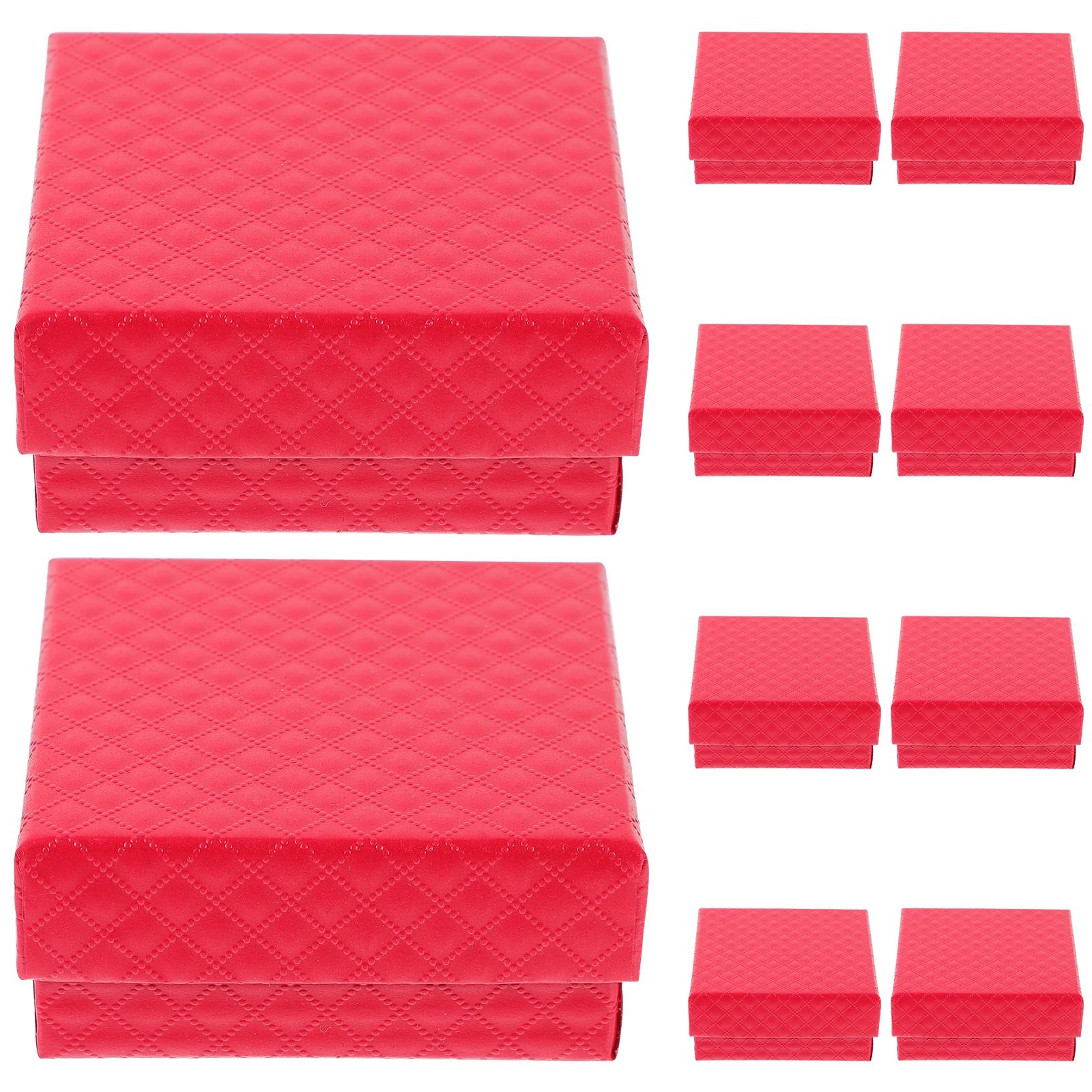 

10 Pcs Jewelry Gift Box Boxes for Necklace Chains Small Bracelet Packaging Red Earrings Collection Miss