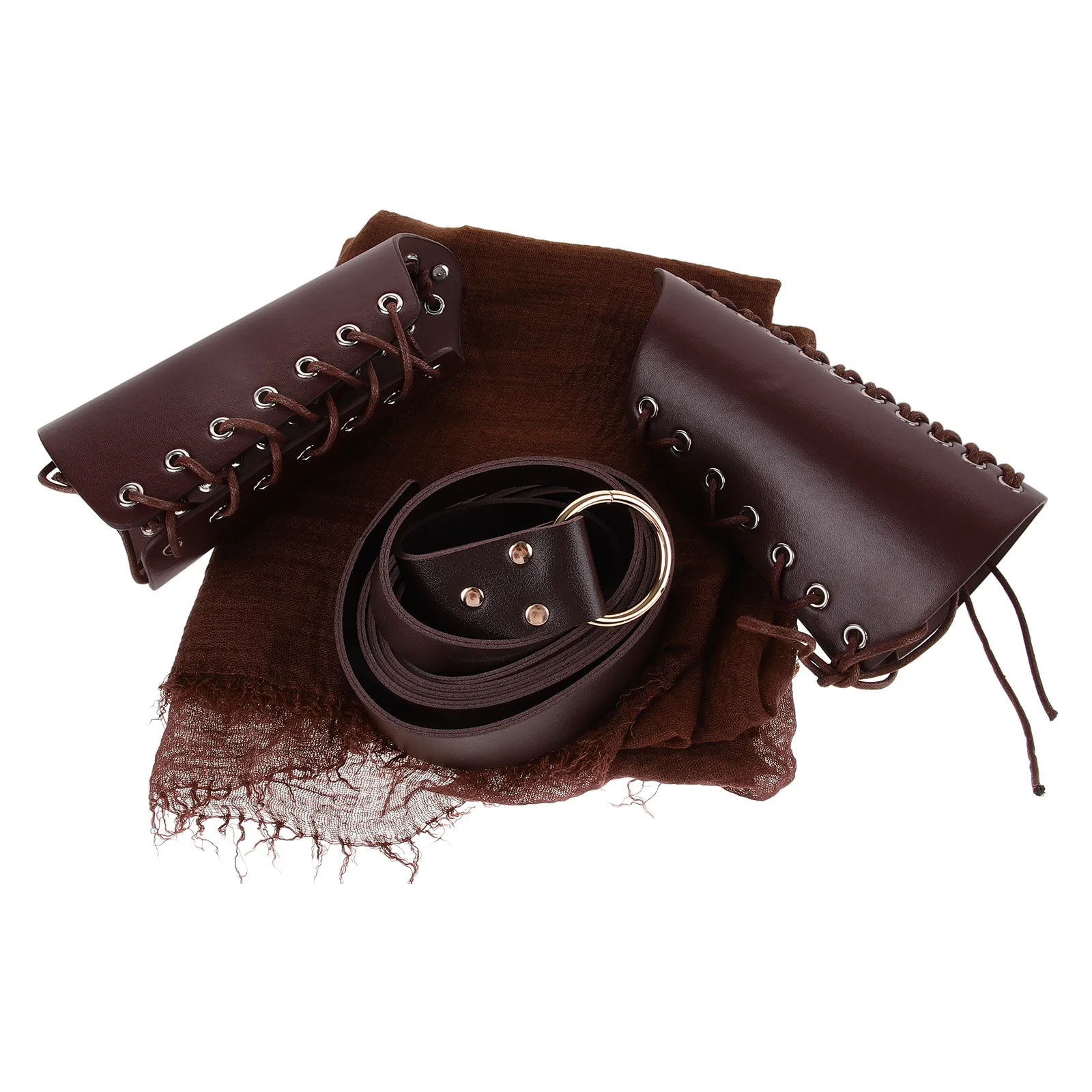 

1 set Knight Cosplay Accessories Set 185cm Belt Arm Bracers Cloak Halloween Party Supplies Costume Props For Men