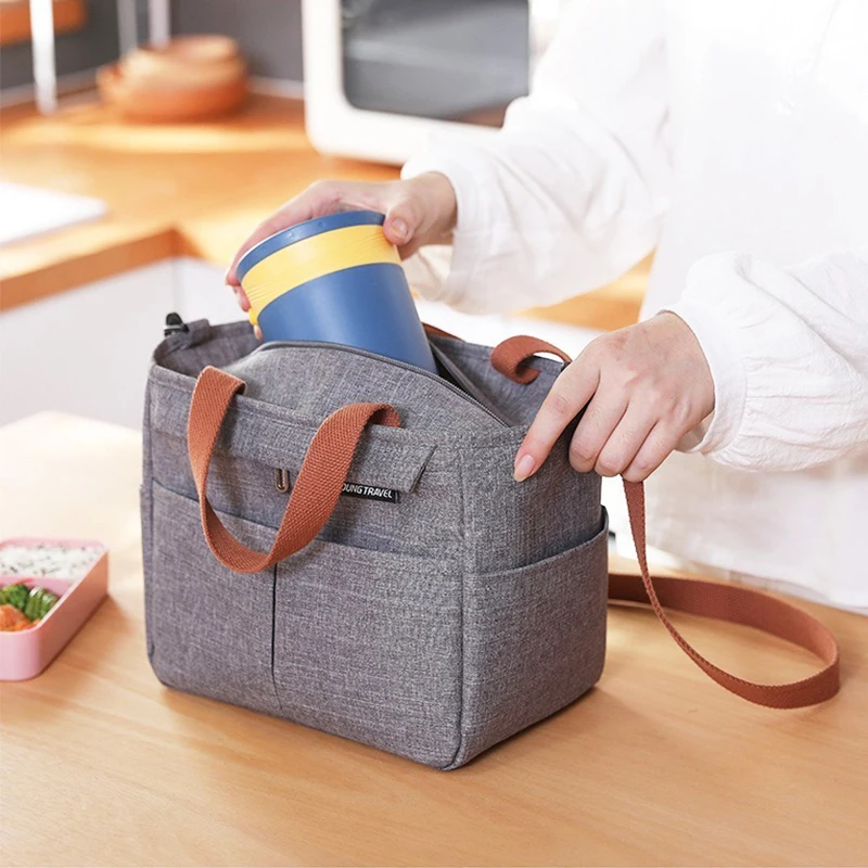 Lunch Bag Thermal Insulation Cold Waterproof Stain Resistant Large Capacity Can Be Handheld, Shoulder Storage Bag