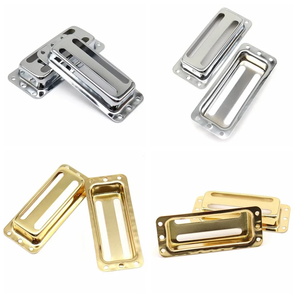 

2pcs Metal Guitar Humbuckers Pickup Cover Two Slot Case Brass Humbuckers for Electric Guitars Gold/Sliver