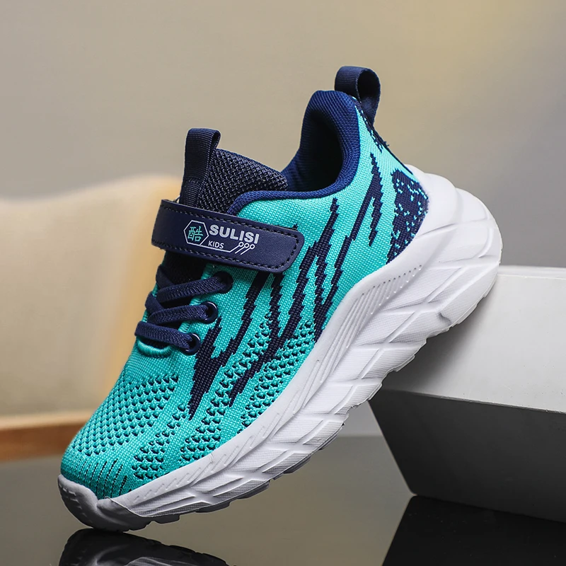 Trendy Blue Children's Outdoor Sports Shoes Comfortable Durable Walking Sneakers For Boys Girls Casual School Running Shoes Kids