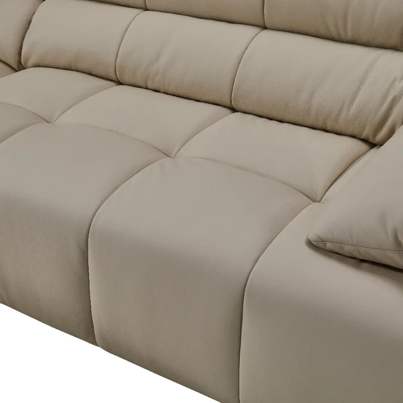 الجلود البيضاء الجلود بسيطة الترفيه جناح أريكة مجموعة أثاث غرفة المعيشة أو فندق سحابة أريكة الزاوية أريكة