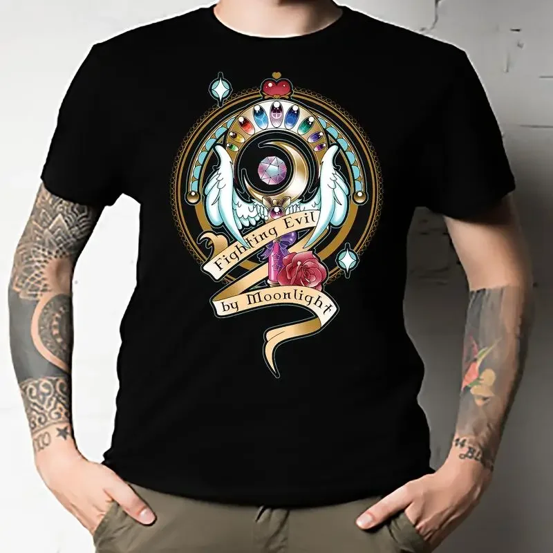 Fighting Evil By Moonlight T-Shirt mit Reißverschluss, klassisch, alle Größen, Unisex