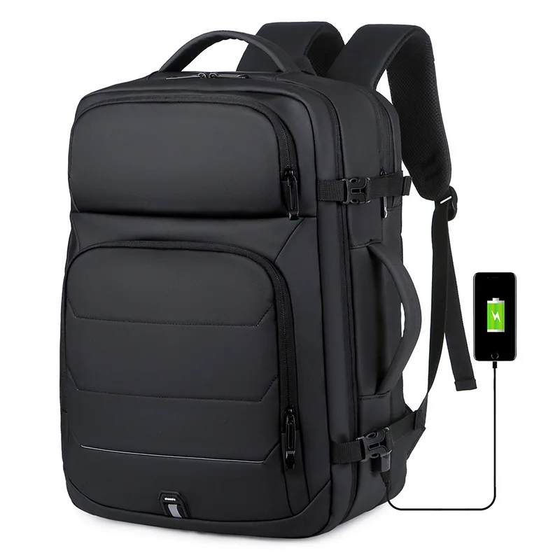 

Expandable Men‘s 17 Inch Laptop Backpacks Waterproof Notebook Bag USB Schoolbag Sports Travel School Bag Pack Backpack for Male