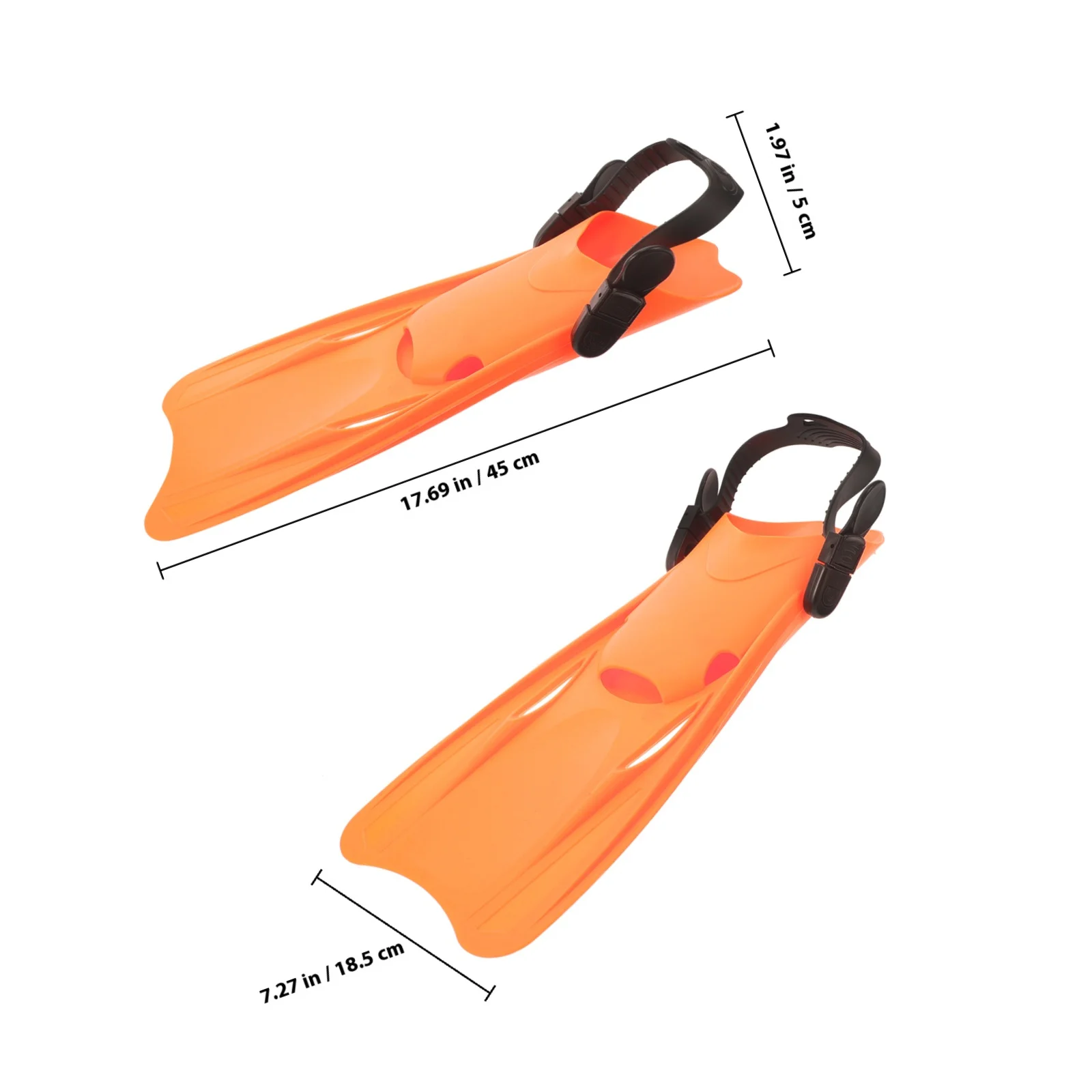 1 زوج الكبار زعانف السباحة طويلة السباحة التدريب الزعانف الغوص معدات الغوص Tpr Pp المواد أحذية السباحة خفيفة الوزن للرجال #2