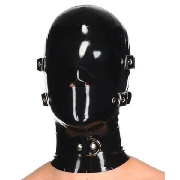 

Latex Gummi Maske Hood Cosplay halloween Black Party Size S-XXL