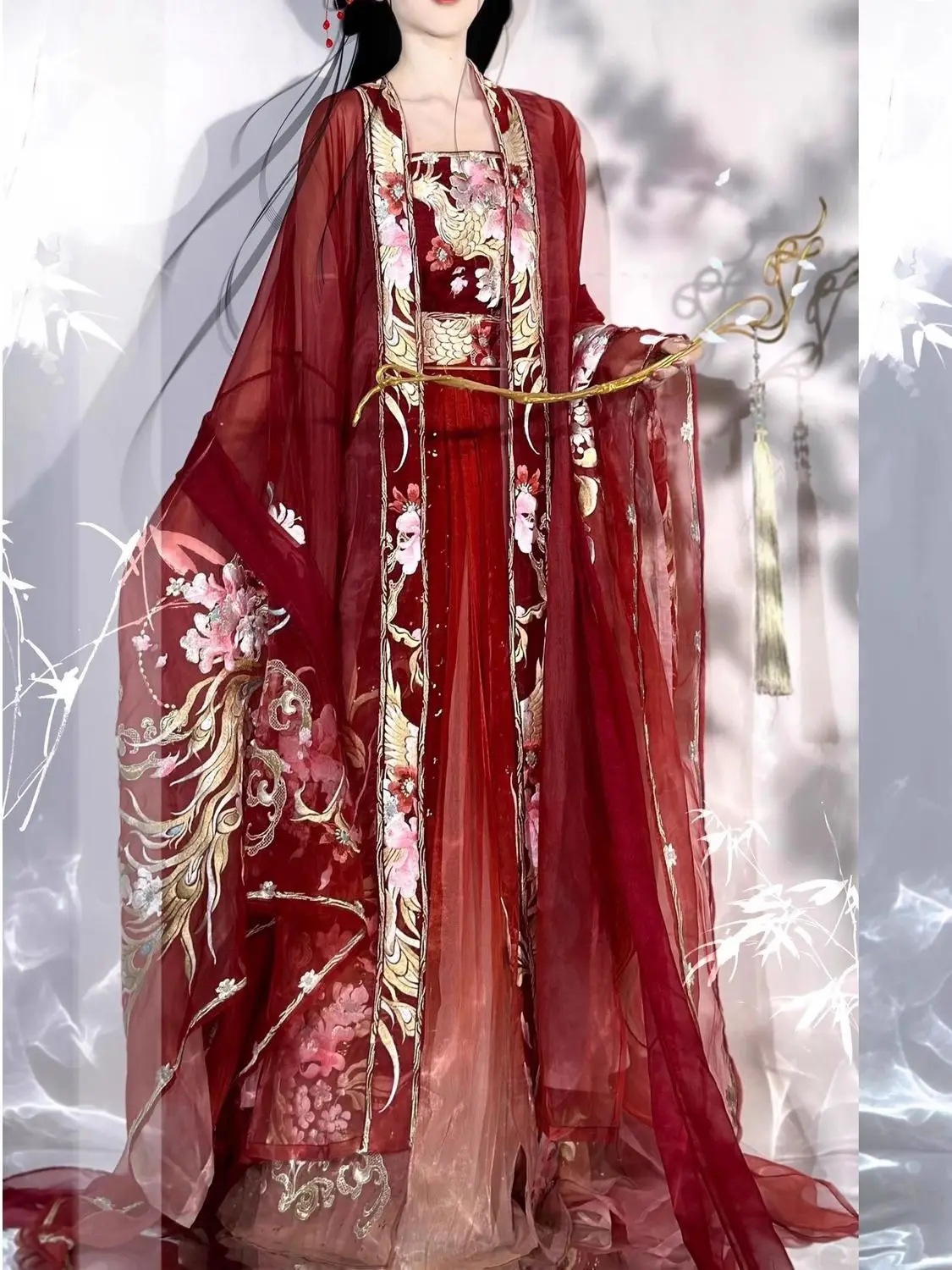 Chinese Hanfu Dress Women Chinese Traditional Ancient Vintage Wedding Bridal Red Hanfu Dress Female Fairy Cosplay Costume