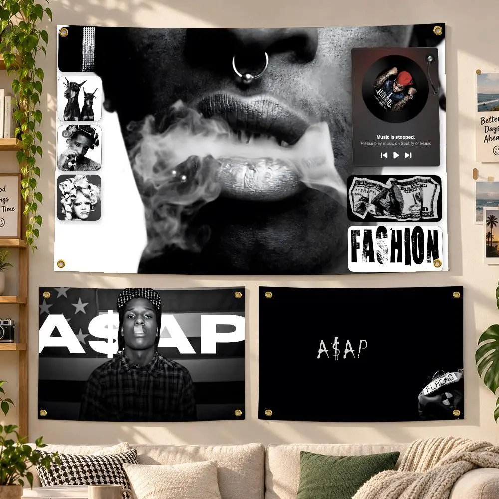 Rapper A$AP Rocky Dont Be Dumb Tour Flags Personalized Banner Flag Room Dorm Camping Picnic Garage Bar Outdoor Wall Decor