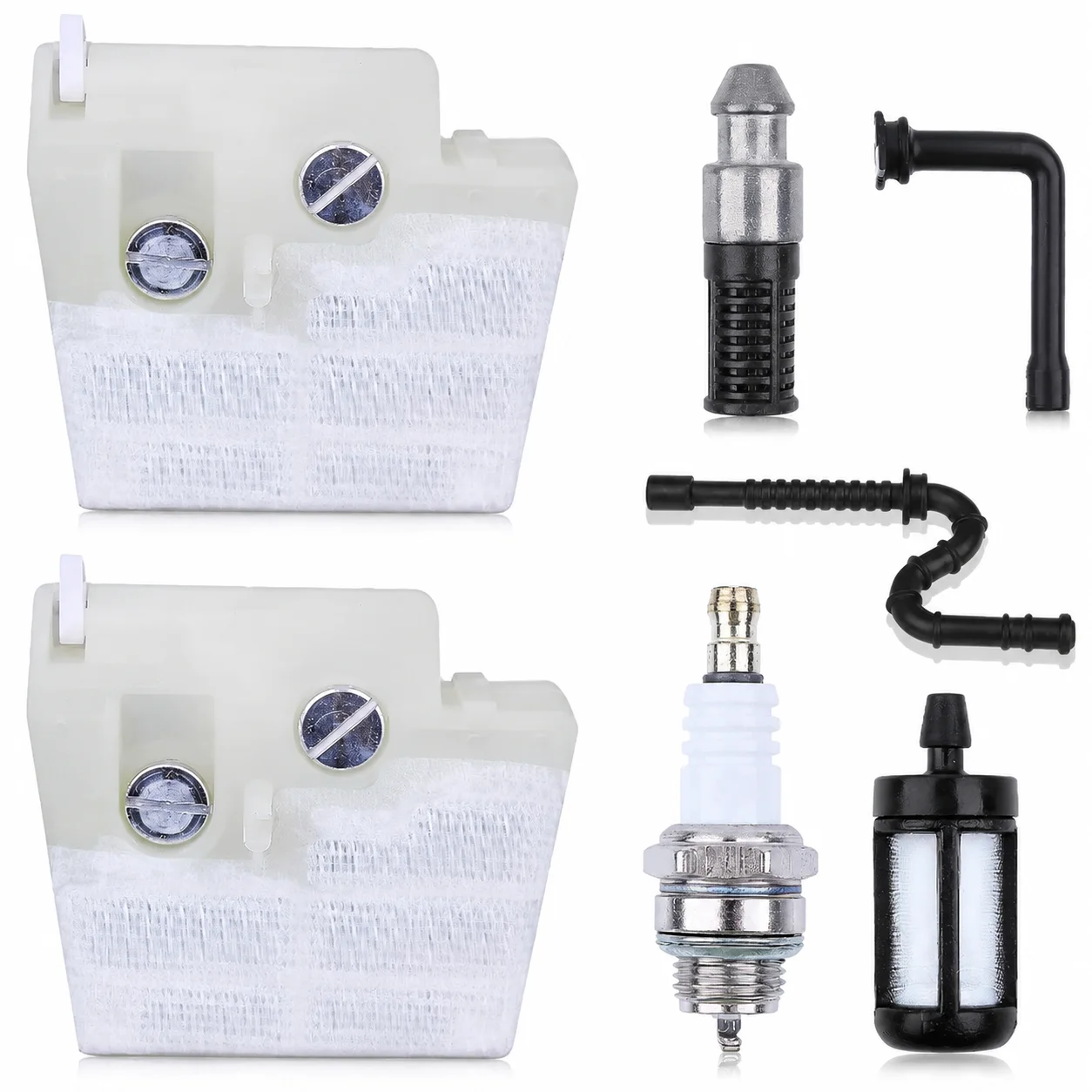2 Air Filters Fuel Hose Oil Hose Fuel Filter Spark Plug for Stihl 024 026 MS240 MS260 Replaces 1121 120 1617 Tune Up Kit Parts