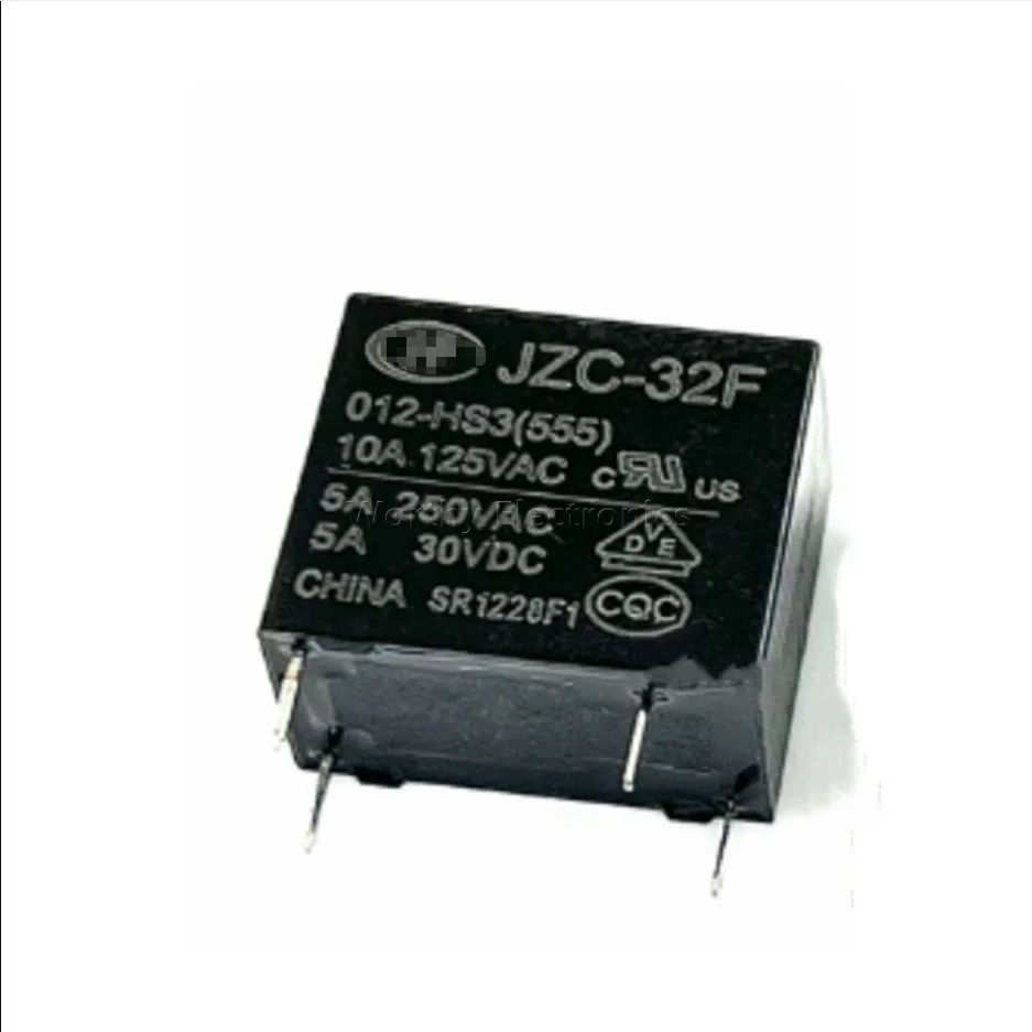 

Free shipping 10pcs/lot 5PIN 12V 3A Relay JZC-32F-012-HS3