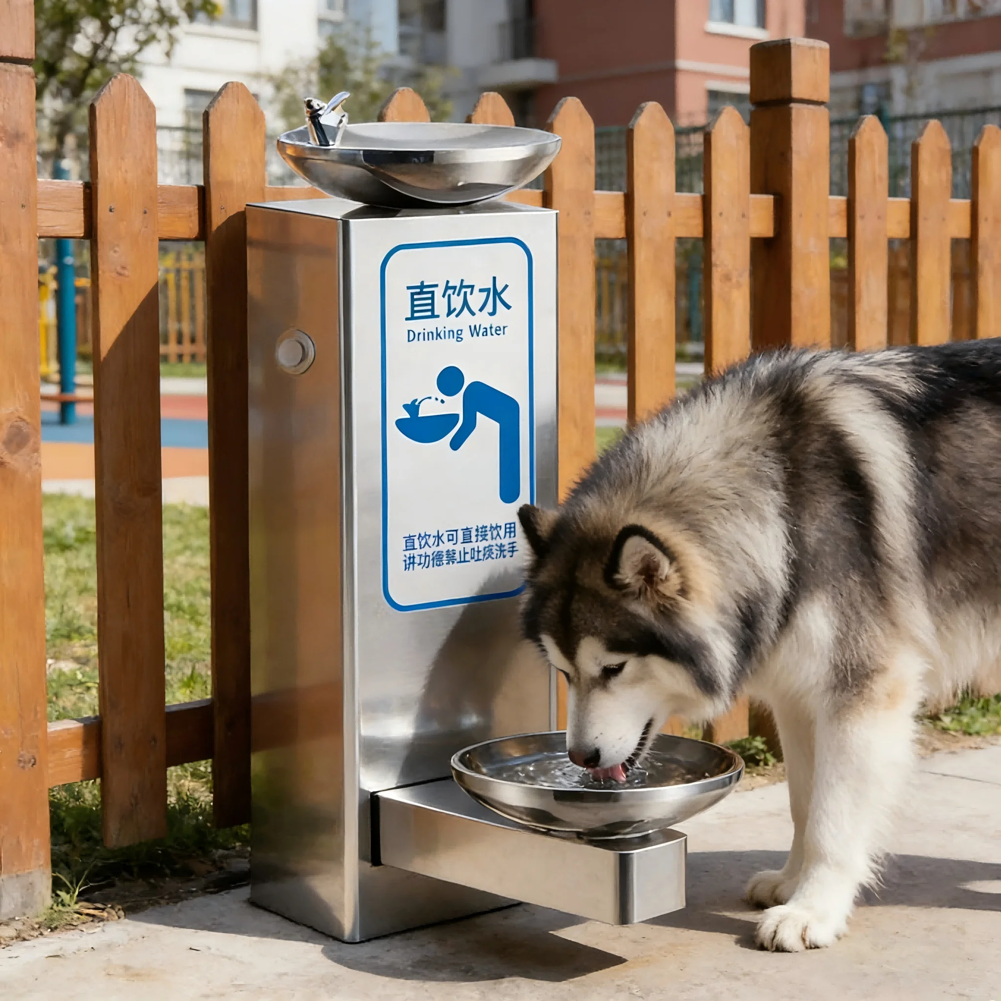 Commercial Electric Cold Stainless Steel Park Pet Drinking Water Dispenser 3-5 Stage Filtration Large Capacity Outdoor Fountain