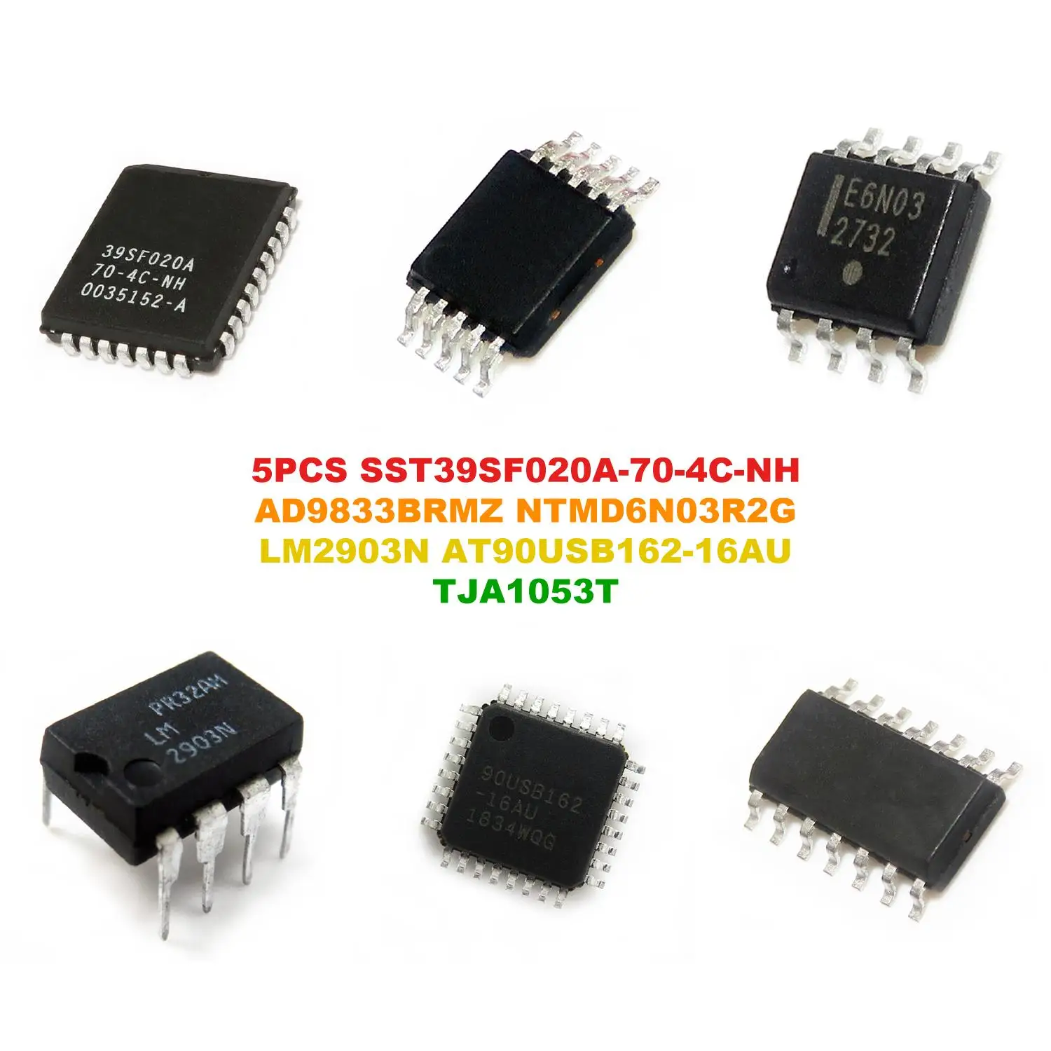 SST39SF020A-70-4C-NH AD9833BRMZ NTMD6N03R2G LM2903N AT90USB162-16AU TJA1053T