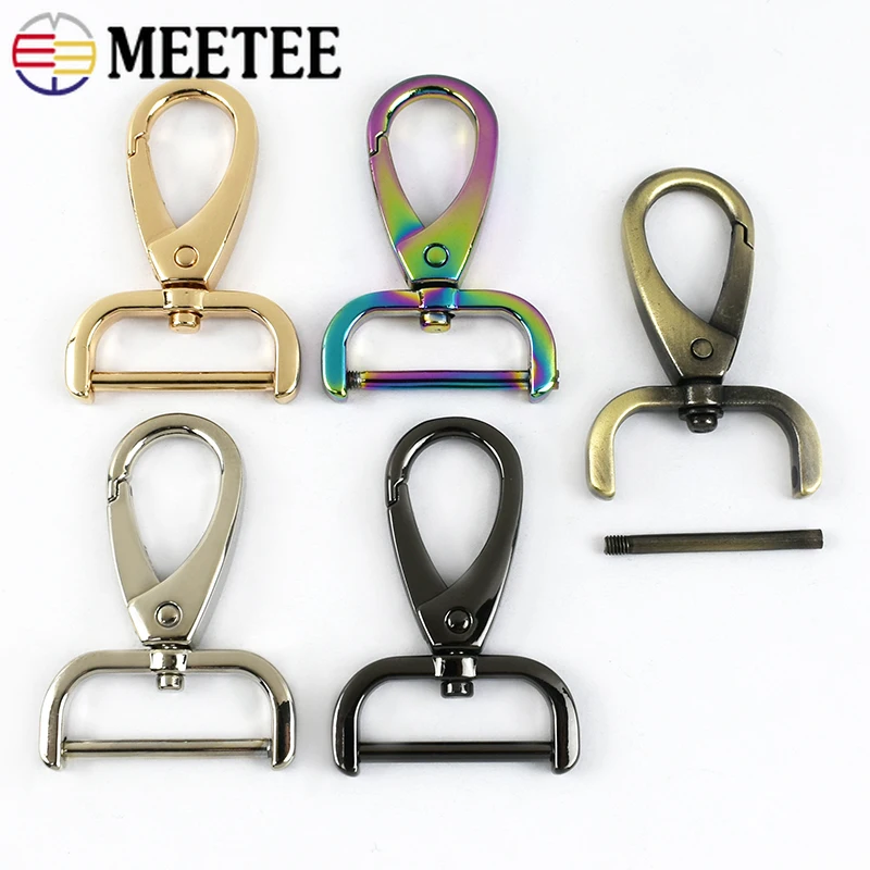 10/20Pcs 13-38mm Removable Screw Bag Metal Buckles Strap Swivel Lobster Clasp Webbing Belt Trigger Snap Hooks DIY Accessories