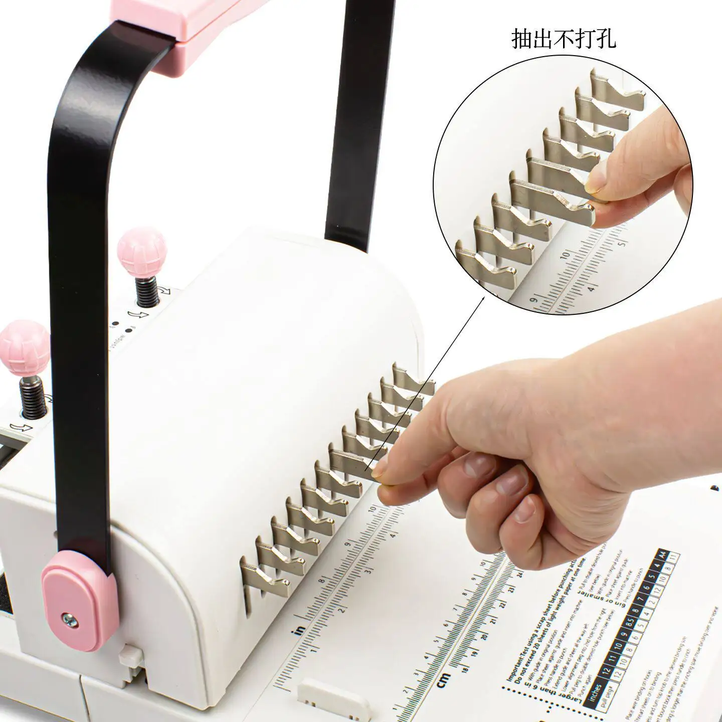 

MW12 Manual Twin-Loop Binding Machine – Adjustable & Rotatable, with Disengageable Dies for Reports, High-Design Office Binder