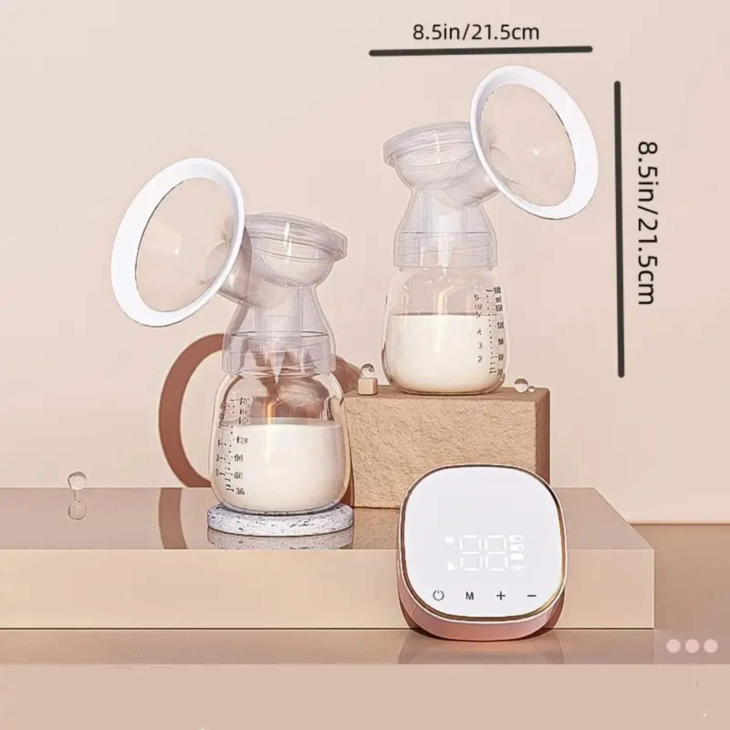 Super Family Breast Pump, LED Display Hands-Free Portable Milk Extractor, 3 Modes Silent Automatic Milker