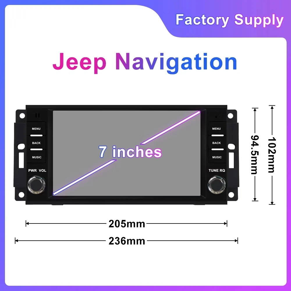 Android 13 7”For Dodge Nitro 2007-2011 Android Car Radio Stereo Auto Multimedia Player Head Unit Autoradio Navigation GPS