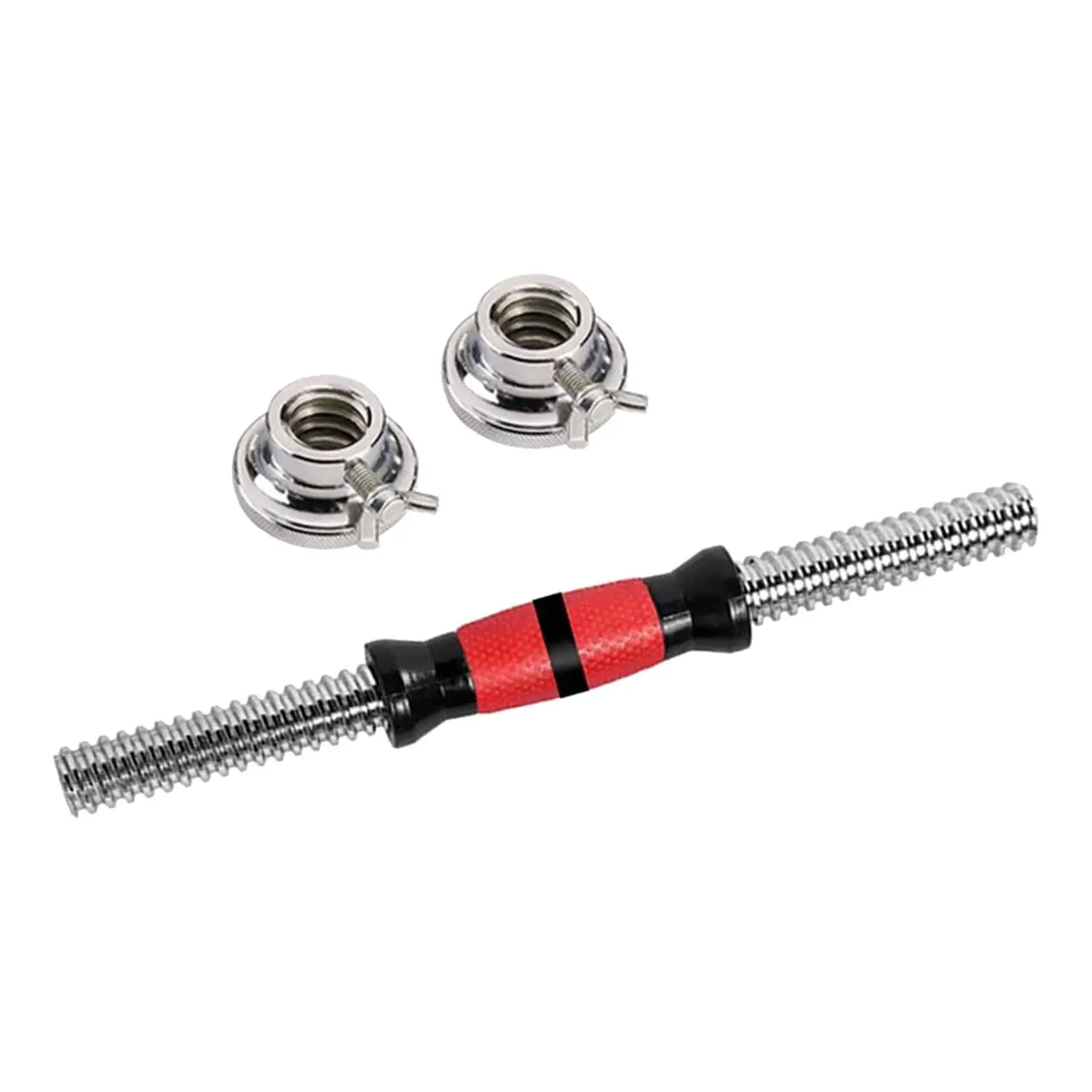 Threaded Dumbbell Handle Dumbbell Bar Adjustable Sturdy Nonslip Attachment