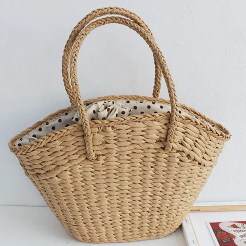 Beach Rattan Bag Ladies Super Large Straw Bag Ladies Handbag Handbag Straw Woven Beach