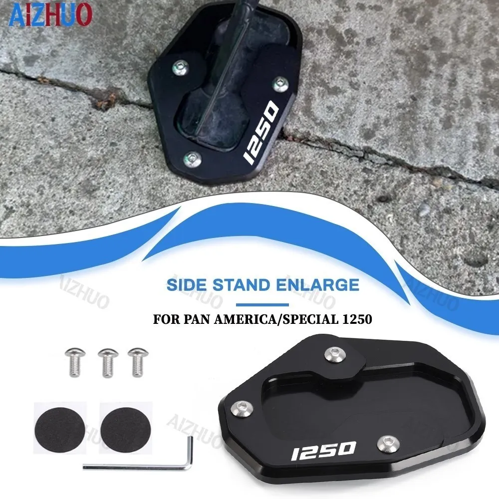

For Pan America RA1250 1250 Special 1250 RA1250S ST CVO 2021 - 2024 2025 2026 Side Stand Enlarge Kickstand Extension Plate Pad