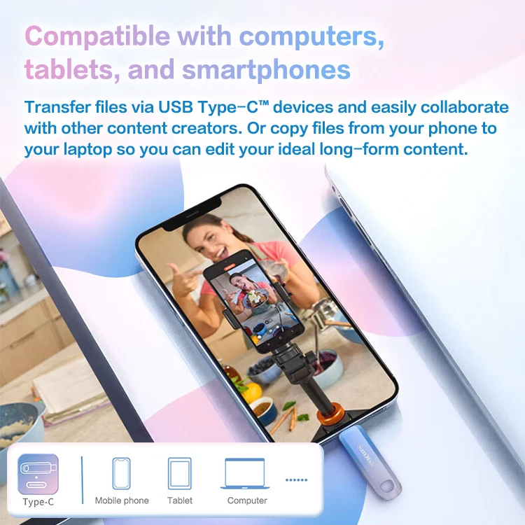 sandisk-creator-usb-32-type-c-flash-drive-per-telefono-e-tablet-sdcz75c-pen-drive-256gb-512gb-1tb-fino-a-400mb-s-velocita-di-lettura-memoria-u-disk