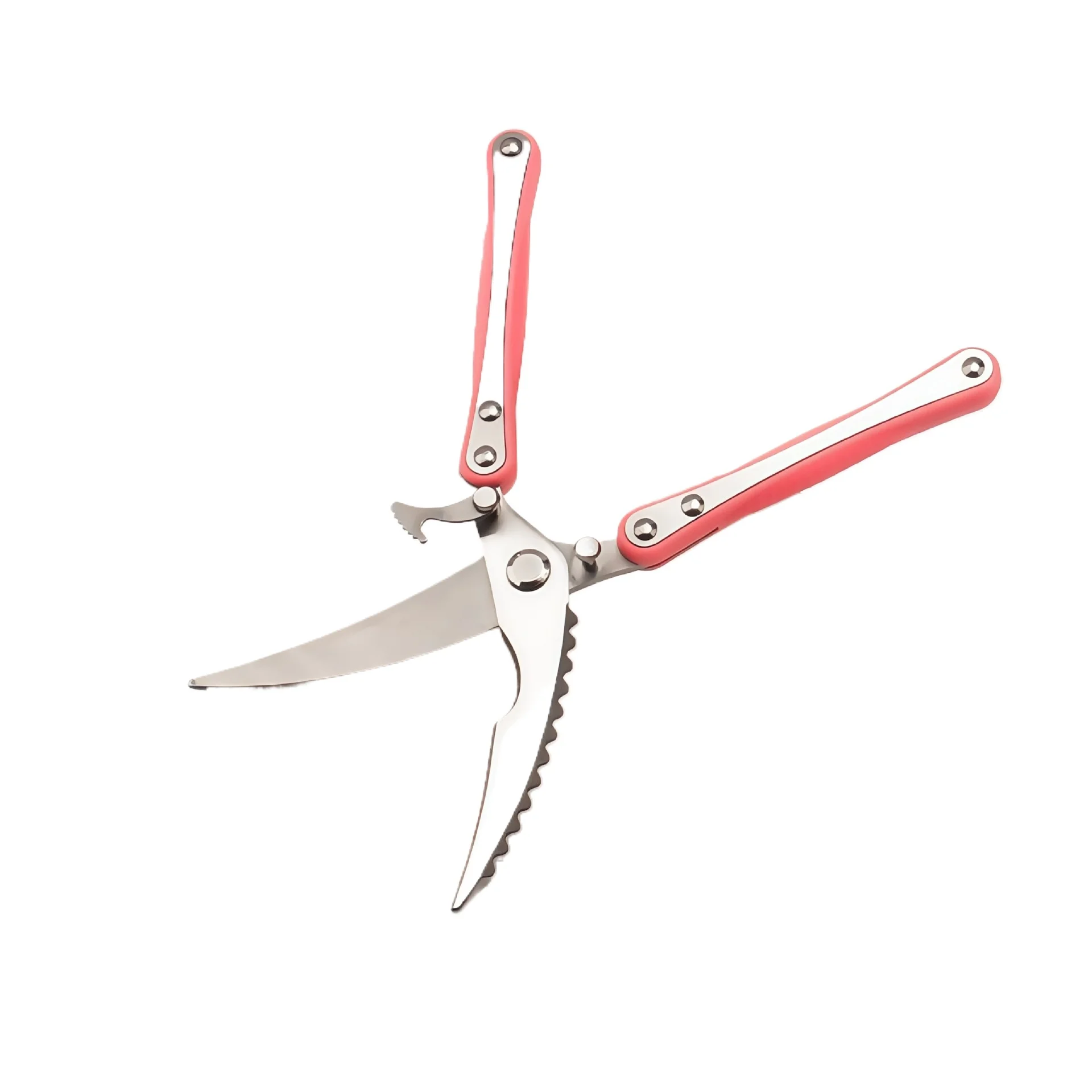 

Multifunctional Stainless Steel Kitchen Color Handle Chicken Bone Scissors Bone Fish Belly Steel Scissors Food Complementary