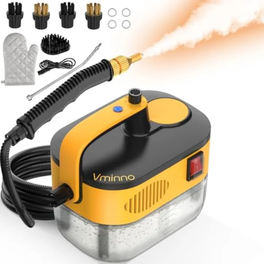 Heavy Duty Steam Cleaner for Home Fast Heating and 1.2L Tank 6-Level Adjustable Pressurized Portable Steamer for Cleaning with