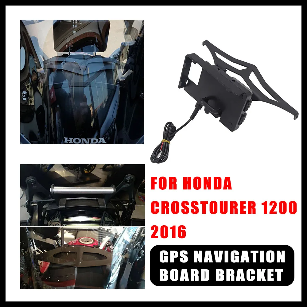 

Для Honda VFR1200X Crosstourer VFR 1200 X 2016-2020 НОВИНКА Подставка для лобового стекла, держатель для мобильного телефона, GPS-навигационная пластина, кронштейн