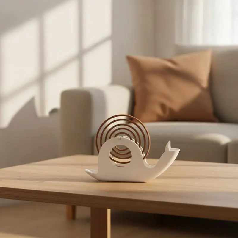 【YA】Snail Shaped Mosquito Coil Holder Anti-scald Ash Tray Lightweight Easy to Carry for Travel Camping Home Outdoor Use