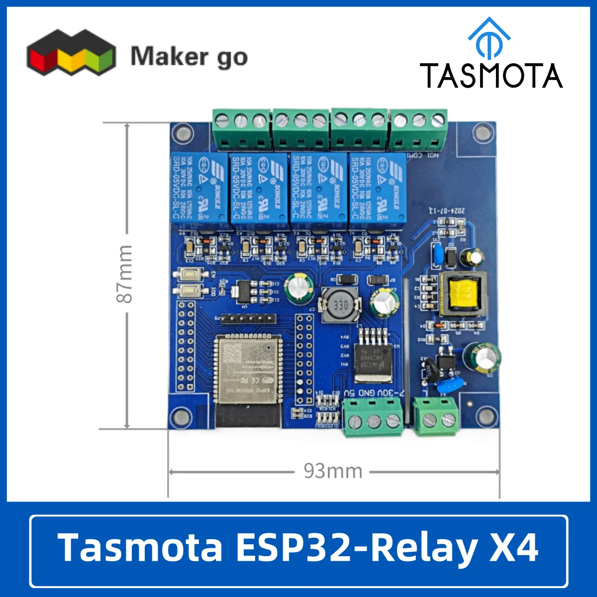 

Tasmota ESP32-Relay X4 Inching/Self- lock Relay Works With Home Assistant