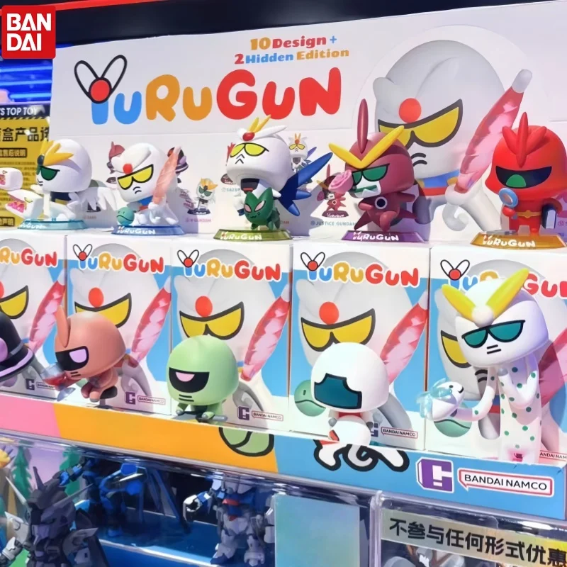 Коллекционная фигурка Bandai Qmsv Gundam Yurugun Chibi Abstract Figure Model Unicorn Freedom для любителей хобби