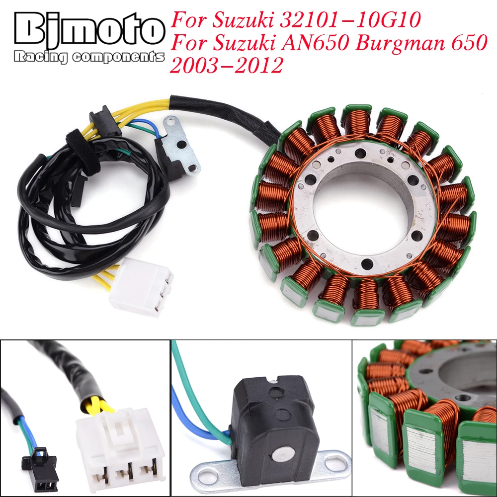 

Motorcycle Stator Coil For Suzuki 32101-10G10 AN650 Burgman 650 2003 2004 2005 2006 2007 2008 2009 2010 2011 2012