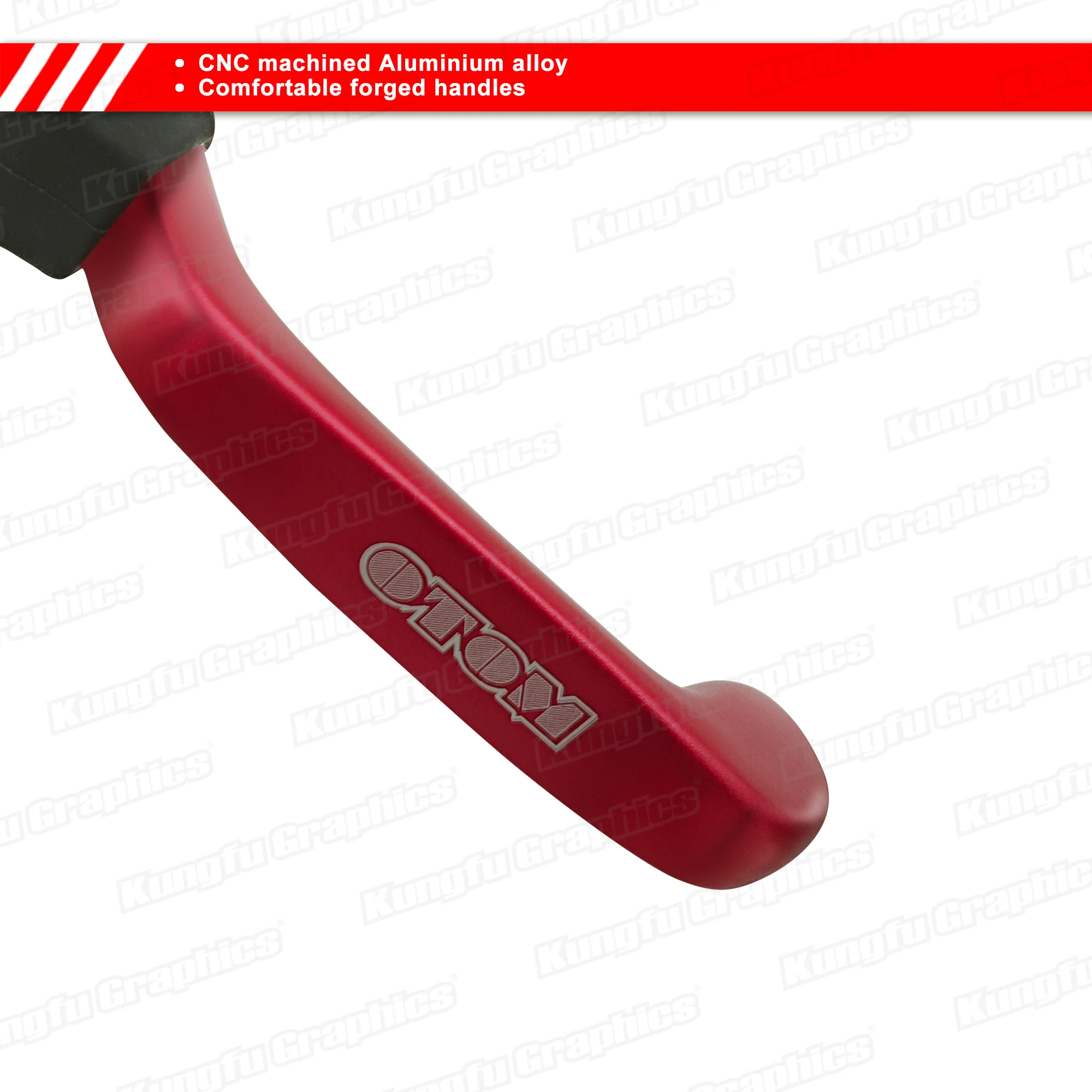 رافعة فرامل أمامية للدراجة النارية قابلة للتعديل 360 درجة قابلة للطي لهوندا CRF250R CRF450R CRF250RX CRF450RX، أحمر #3