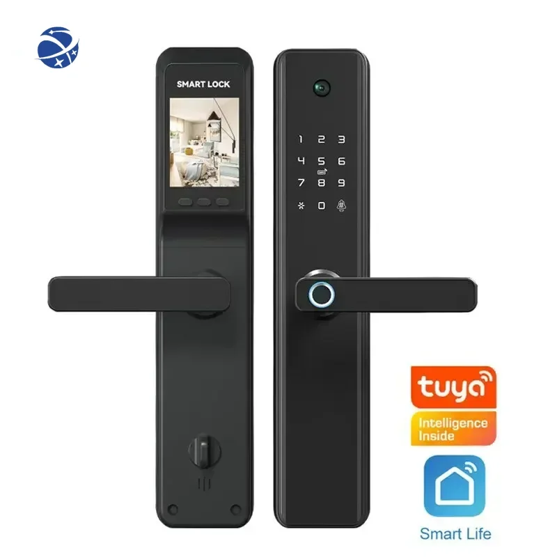 

Digital Door Lock Electronic Keyless Password Key Card Fingerprint TTlock Tuya Smart Door Lock with Camera