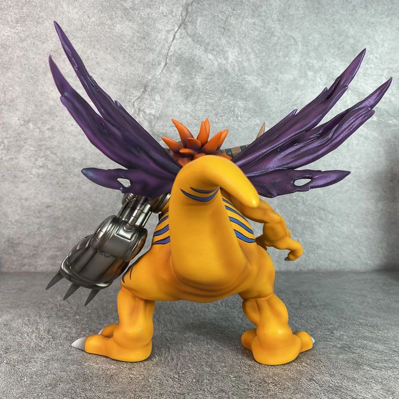 Figura de acción de Metal Greymon de 18cm, figuras de monstruos digitales de Anime Gk, modelo mundial Digital, colección de adornos, regalos, juguetes para niños