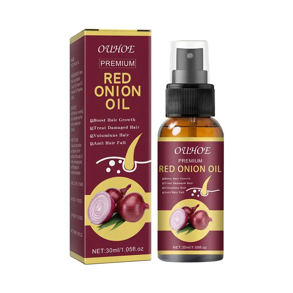 Spray de aceite para el cabello de semilla negra de cebolla, Q5K1 cabello Natural, previene la pérdida de cabello, cuidado rápido de biotina R6M8, 30ml