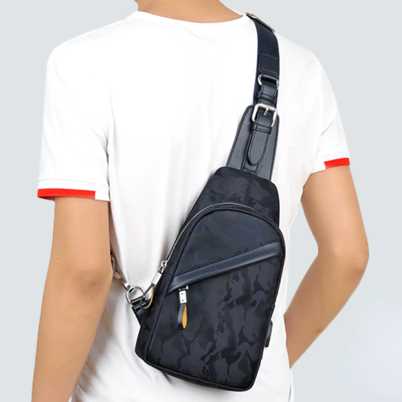 Chikage bolso de pecho portátil para hombre, bandolera de un solo hombro, informal, Simple, tendencia de moda coreana