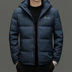 2023 Down Jacket Men's Short New Hooded Casual Business Fashion Warm and Handsome Jacket