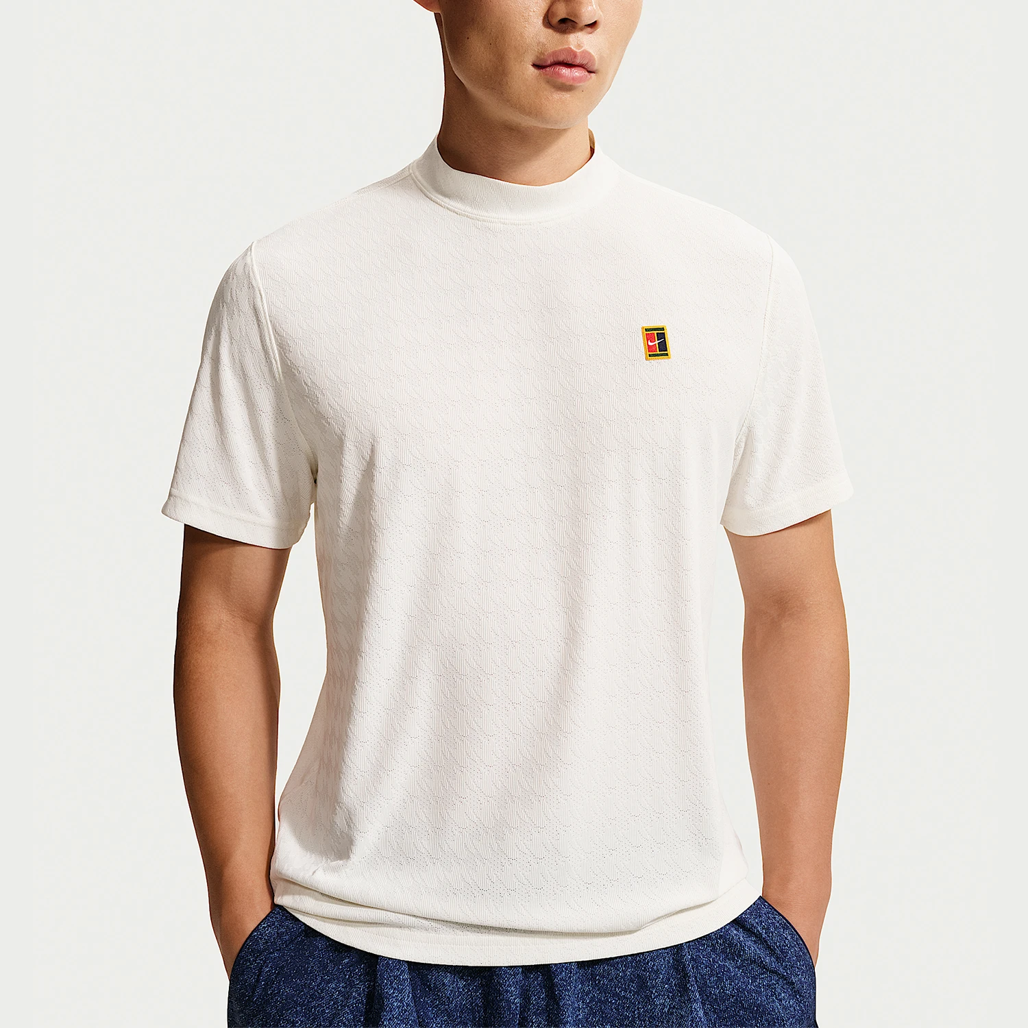 Nike Authentic Club Rules Men's Half High Neck Breathable Short Sleeve T-shirt IU0801-133